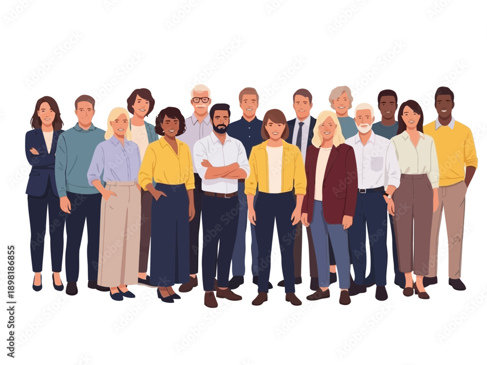 Fototapeta premium Diverse group of people standing together