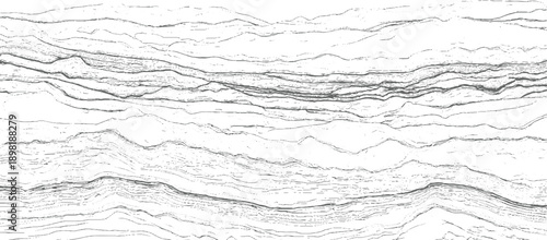 Abstract layered geological strata with undulating lines and dots pattern texture background