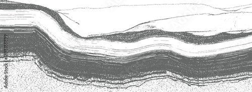 Abstract geological strata layers with gray and white tones geology
