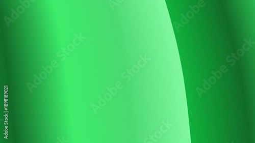 Moving through a vivid green abstract field with smooth curves