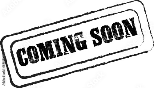 Stunning coming soon stamp with grungy texture