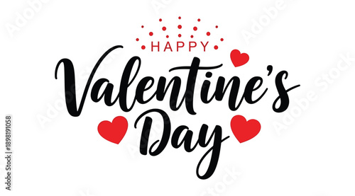 A happy valentine's day message with hearts