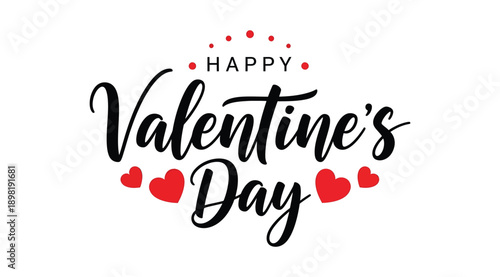 A valentine's day greeting with hearts and text