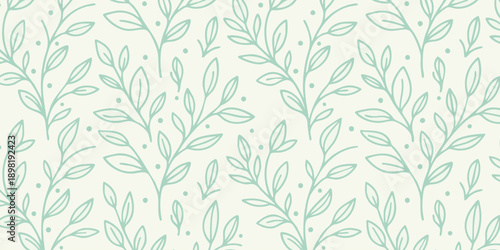 A serene illustration of leaves and branches in a minimalist style from a top viewpoint