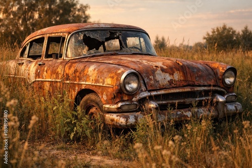 Rusty Abandoned Classic Car