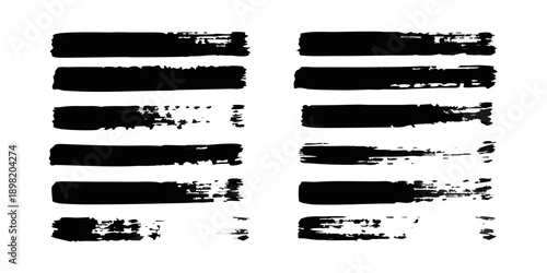 Abstract black and white image featuring horizontal brushstroke patterns
