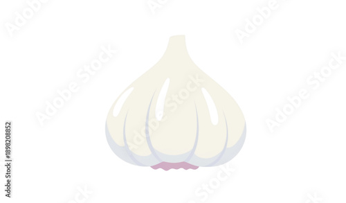 Garlic Clove Food Ingredient Flat Vector Icon