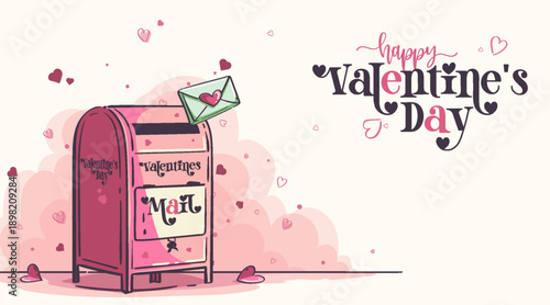 Valentine Mailbox with Heart Envelope