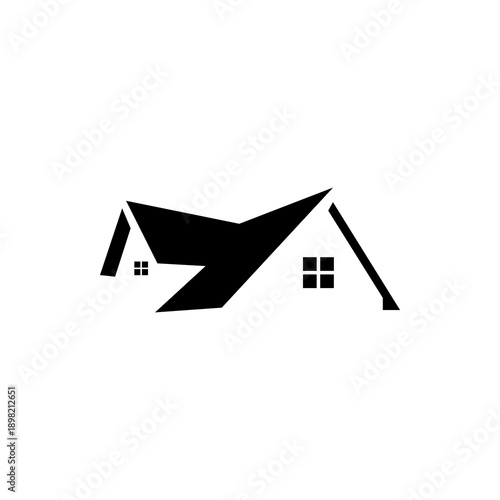 Black House Logo Design Element.