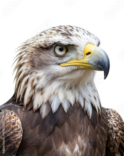 Head of eagle on a white background