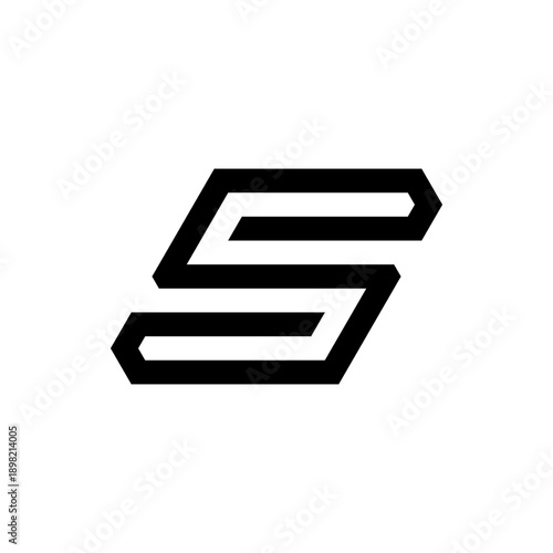 Stylized Letter S Logo Design Element.