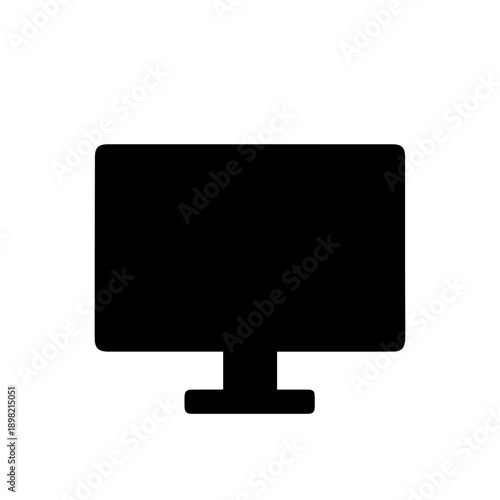 Minimal Flat LCD Monitor Vector Illustration