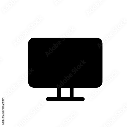 Premium LCD Monitor Screen Vector Illustration