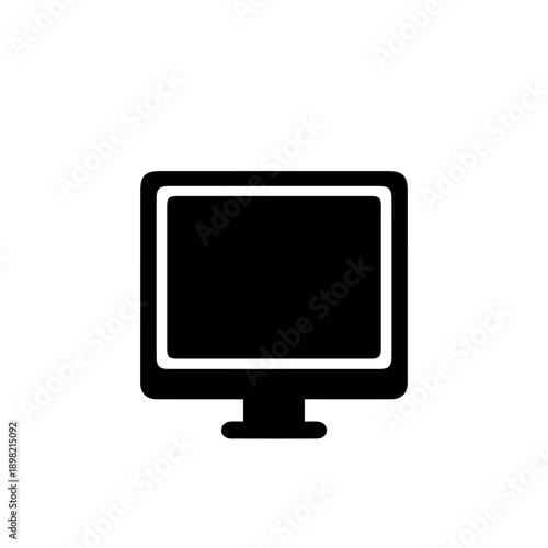 Flat Style LCD Screen Monitor Vector Illustration