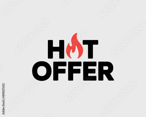 Hot Offer Sale Promotion with Fiery Flame Design for Limited Time Discount Advertising Campaign hot deal announcement special price reduction marketing graphic template promotional material vector ill