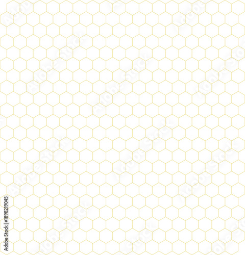 Yellow Honeycomb Pattern on White Background