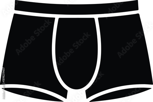 Men underwear silhouette vector icon illustration
