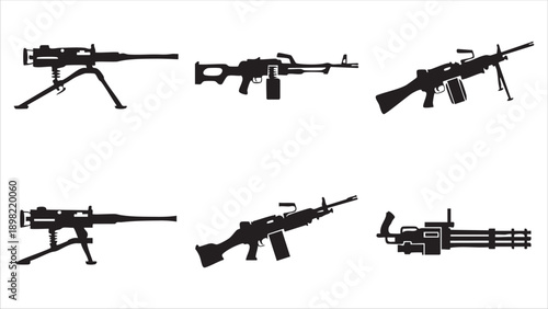 Fragmentation grenades and military hand bomb silhouette collection