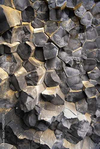 Basalt rock surface pattern