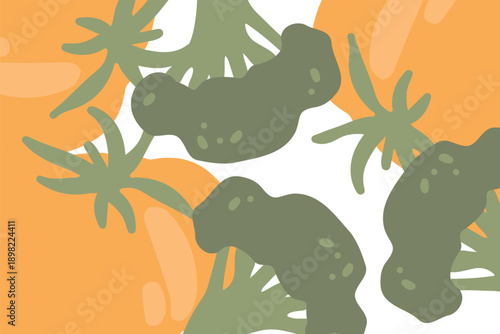 Art & Illustration Vector illustration of fresh vegetables: tomatoes, cucumbers, broccoli, bell pepper, carrots