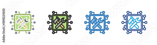 System Settings icon set multiple style collection