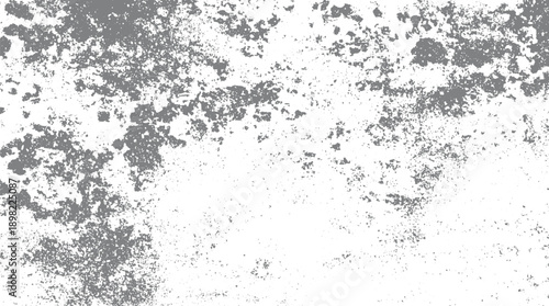 Grey speckled texture with irregular splotches on a white background
