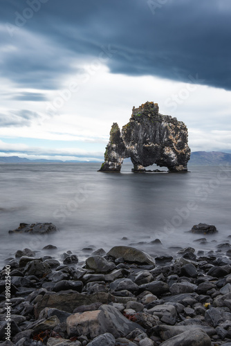 long exposure photo of hvitserkur, iceland