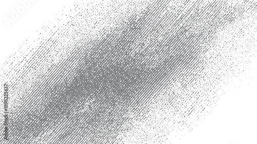 Diagonal gray lines and dots pattern on white background texture