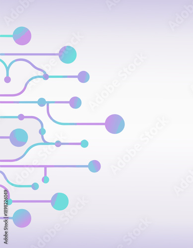 Abstract AI and technology network background with connected lines vector