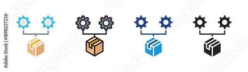 System Package icon set multiple style collection