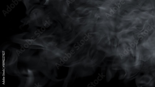 Realistic Thin Smoke Drifting Left to Right and Dissipating, 4K Transparent Overlay Alpha Chanel.