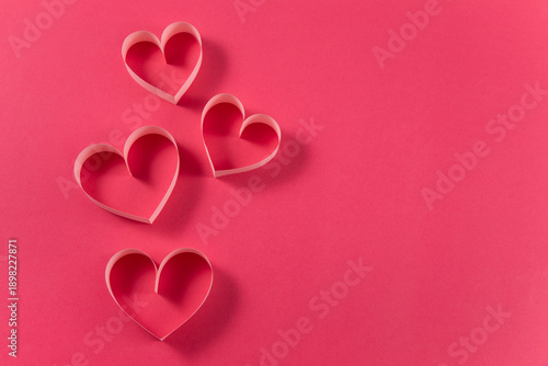 pink hearts on a pink background