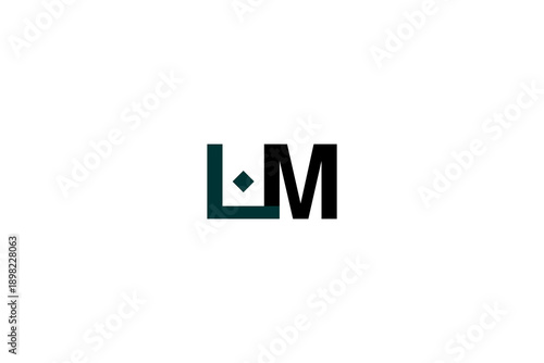 Modern LM Letter Logo Template – Minimal Geometric Monogram Brand Identity Design