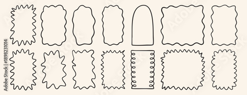 Clean Minimal Wavy Border Set Modern, Collection Of Smooth Curved Edges And Subtle Scallops In Monochrome Line Art, Optimized For Corporate Stationery, Web Headers, Product Mockups, And Refined