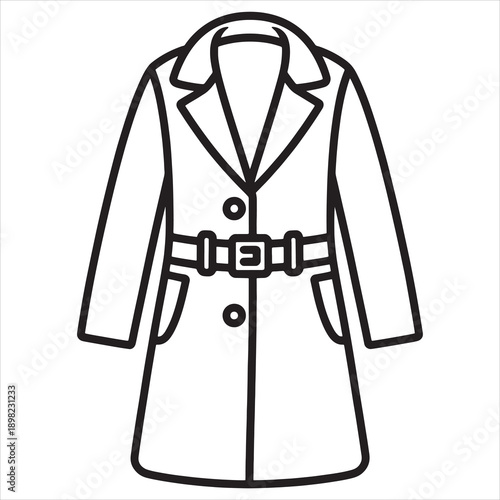 black and white fur coat line art