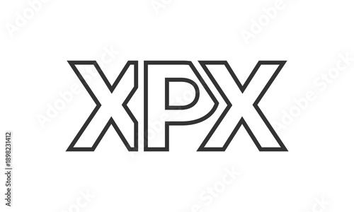 XPX logo design template with strong and modern bold text. Initial based vector logotype featuring simple and minimal typography. Trendy company identity.