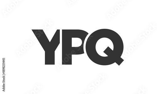 YPQ logo design template with strong and modern bold text. Initial based vector logotype featuring simple and minimal typography. Trendy company identity.