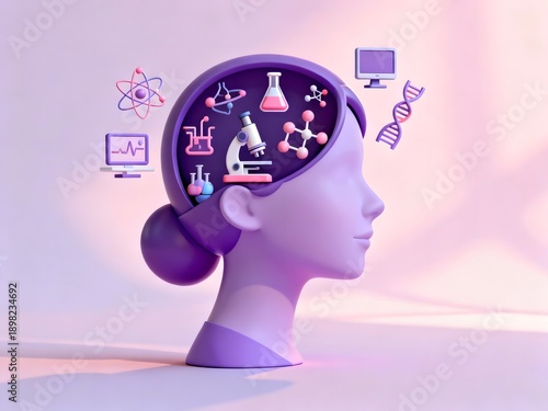 International Day of Women and Girls in Science February 11, Women Empowerment and STEM Awareness Illustration