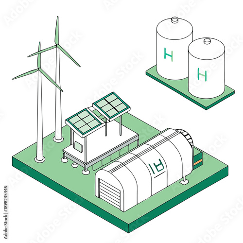 Sustainable energy production facility combining wind, solar, and biofuel technologies