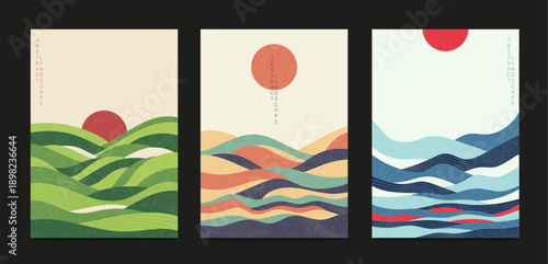 Photography A set of abstract landscapes in Asian style.
