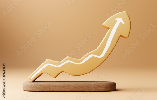 Dynamic ascension of interest rise lines on a serene, neutral backdrop showcasing balance and optimism