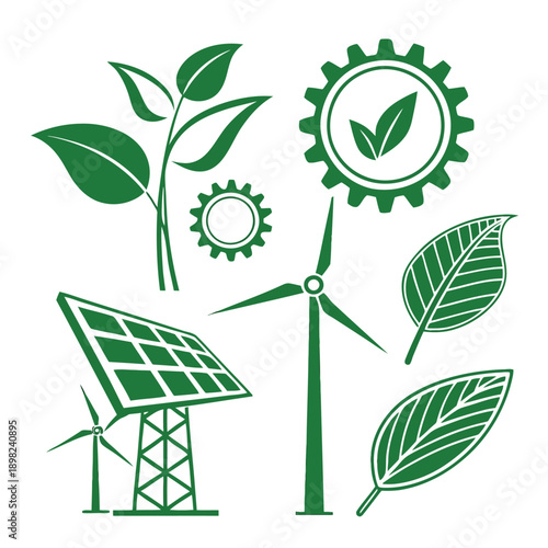 Harmonious blend of renewable energy sources and sustainable growth in nature