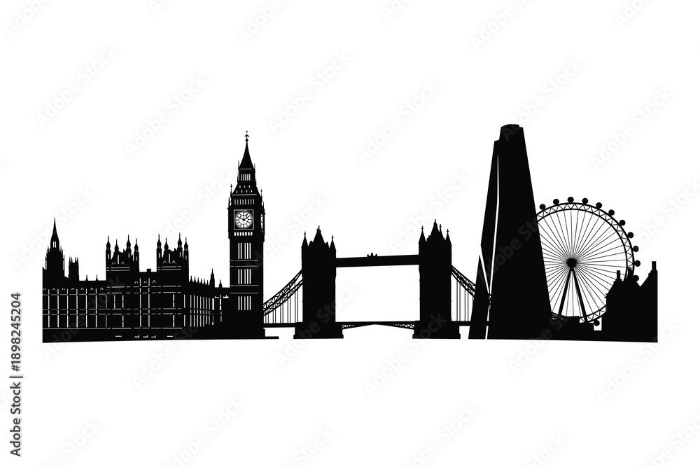 Fototapeta premium london City Silhouette
