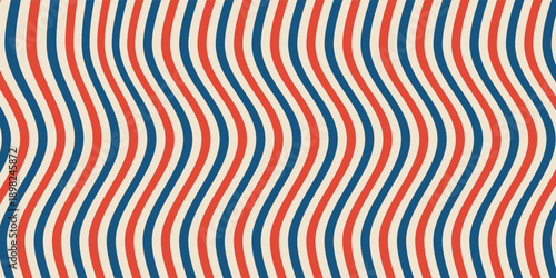 Seamless Faded Red, White, & Blue Stripe.eps 10