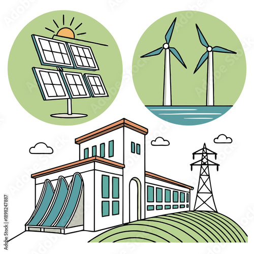 Harnessing renewable energy through solar and wind power technologies