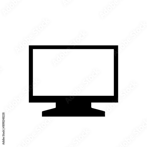 Minimal LCD Screen Monitor Vector Illustration