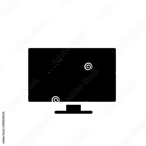 Sleek LCD Monitor Screen Vector Illustration