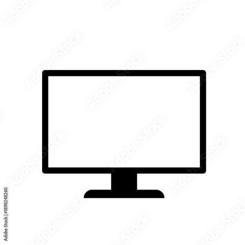 Modern LCD Display Monitor Vector Illustration