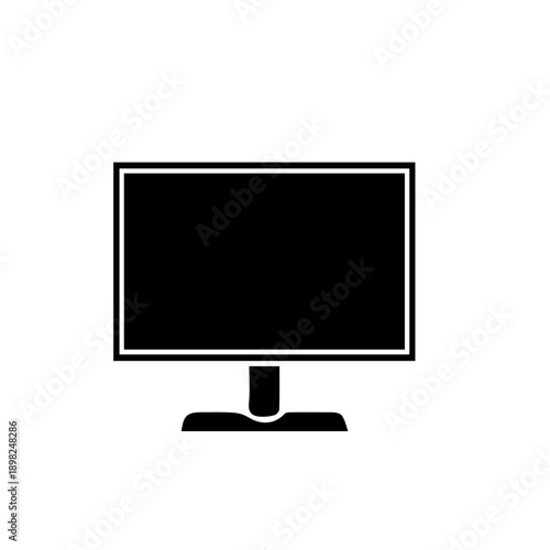 Professional LCD Screen Monitor Vector Illustration