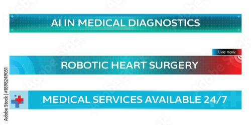 Medical lowerthirds. Healthcare, hospital TV program.